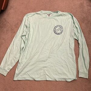 Surf Style Teal Long Sleeve Shirt